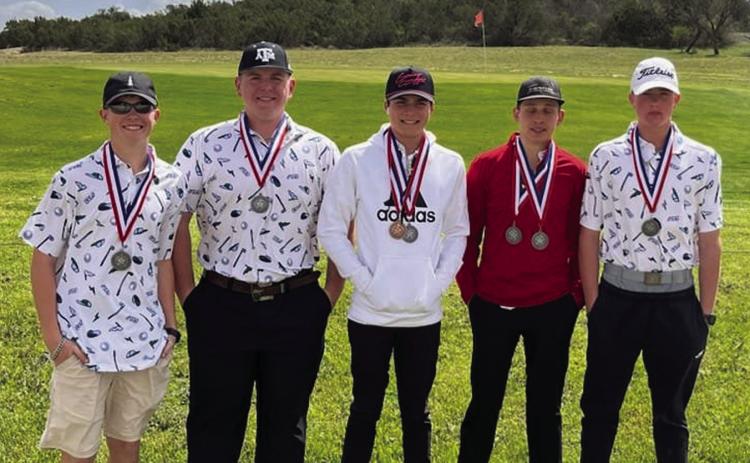 The Roby Lion Golf Team (Houston Few, Kooper McWilliams, Cohen Lakey, Dawson Shipp, &amp; Caiden Meiwes ) finished 2nd Team overall at the District meet in Sweetwater this past Monday, securing a team spot at the regional tournament. In additon, Shipp &amp; Lakey medaled 2nd &amp; 3rd place respectively as individuals. Regionals will take place April 14th-15th at the Quicksand Golf Course in San Angelo.