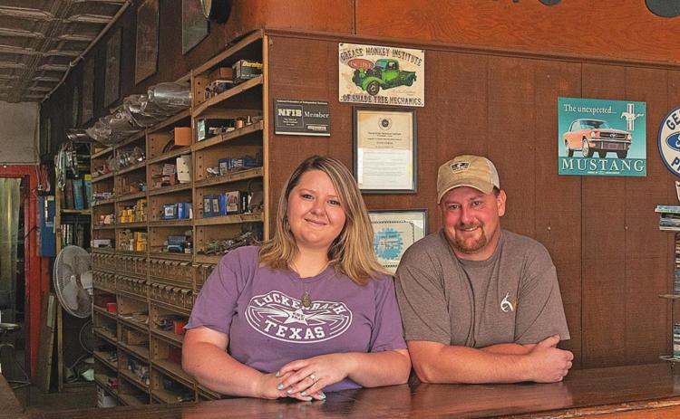 D'Amberly Averett and Shelton Walson, new owners of Rotan Motor Company