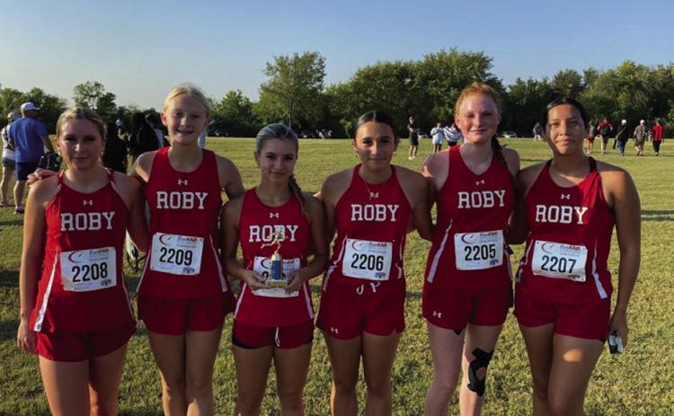 Roby Lady Lion XC Team L-R: Saylor Smith, Betsy Terry, Lilly Benson, Avery Carreon, Abigail Carlile, Ivy Espinoza. Courtesy Photo
