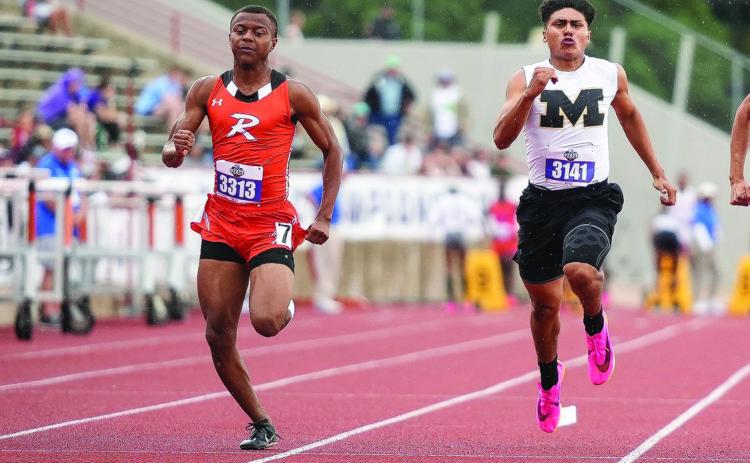 Rotan's Jordan Daniel running the 100m Dash. Courtesy Photo: UIL