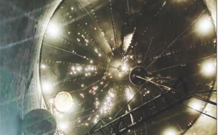 NOT THE NIGHT SKY: This picture was taken from the interior of the City Of Rotan’s South Tower, highlighting the extent of damage to its deteriorating roof. COURTESY CITY OF ROTAN