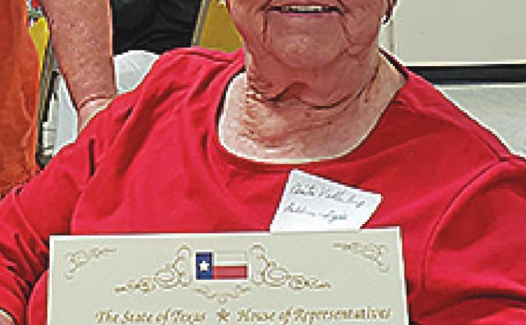 Anita Baldree Dozier is the oldest Graduate at the Old Glory Homecoming that was held last Saturday at the Old Glory Community Center.