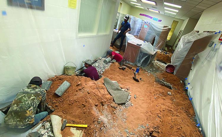 Stonewall Library/ Activity Center repairs underway
