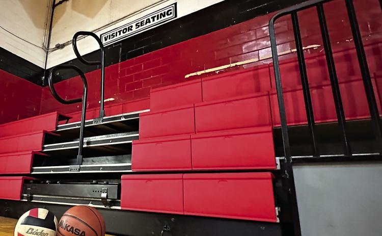 Officials at Aspermont ISD are considering replacing these aging bleachers but high cost estimates have them exploring other areas where improvements could be made. ( PHOTO BY MARK MARTINEZ)