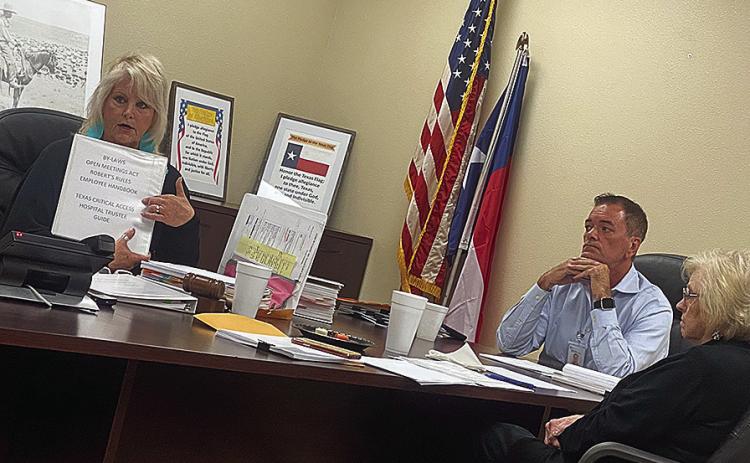 SMHD Board of Directors President Ellen Abernathy discusses the need to amend the distirct's bilaws and provide for better board education.