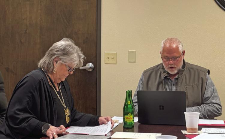 SMHD Board President, Ellen Abernathy and district CEO Michael Moorhead share excitement about the forthcoming solar project as officials consider retaining legal representation during the anticipated tax abatement negotiations.