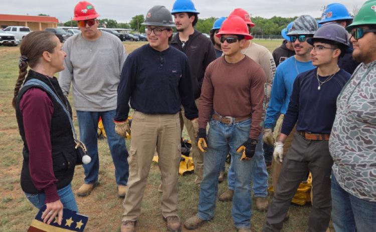 WTC President Dr. Laurie Sharp speaks with students at the Electrical Lineworker Rodeo in the spring of 2026. The College's new 10-year strategic plan places student success at the center of its priorities while strengthening partnerships that support educational and workforce opportunities across the region.