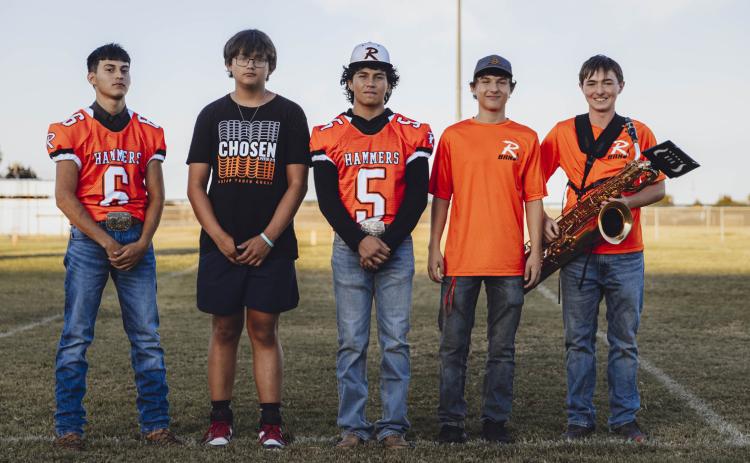 Hammer XC Boys L-R: Jose Garza, John Fillingim, Cristian Garcia, Chris Newton, Wyatt Swink. Photo by Mark Martinez