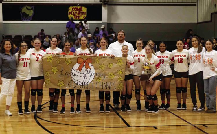 Rotan Lady Hammer Volleyball Upsets Munday Mogulettes for Bi-District Title