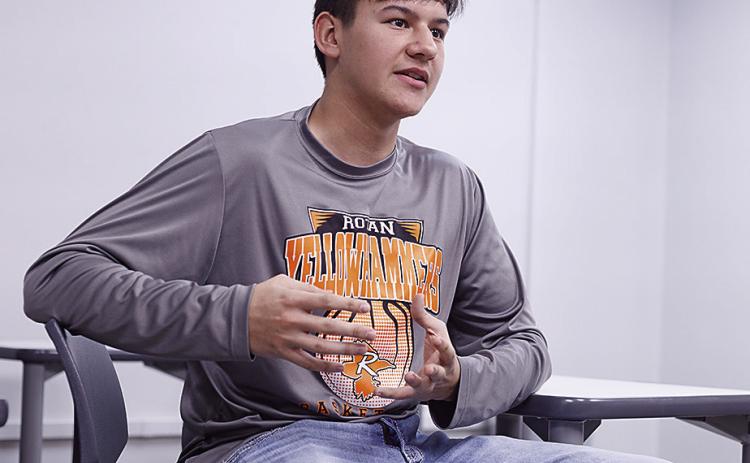 Rotan ISD Junior Justin Shelley explains the students' standpoint on their request for the district to continue holding classes on Fridays
