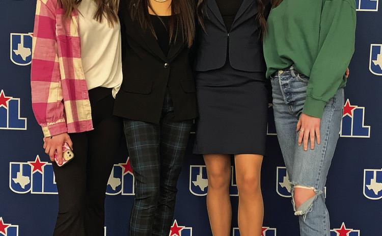 Hadley McLaury, Leah Salazar, Jessi Rabel, Georgia Fraser traveled to Austin for the UIL State Congressional Debate competition