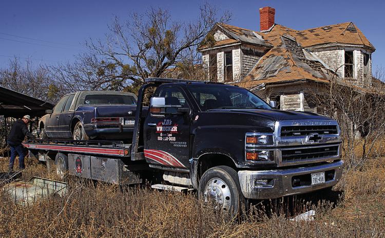 J.D.'s Wrecker Service out of Anson hauled off multiple junk vehicles on Wednesday at no cost to the City of Aspermont.