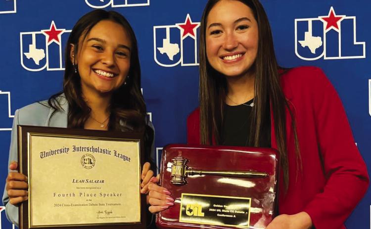 Aspermont's Jessi Rabel brings home 'Golden Gavel' at State CX debate Meet