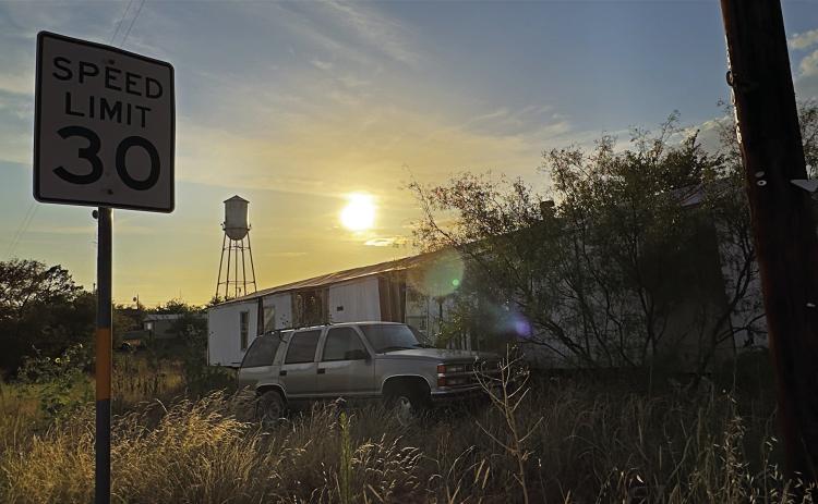 This property along Sammy Baugh Ave. will be the first of several abandoned structures the city is looking to clear in the weeks ahead. PHOTO BY MARK MARTINEZ