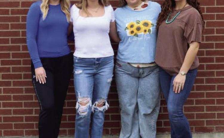 2025 ASPERMONT ISD HOMECOMING QUEEN NOMINEESMatti Polk, Brianna Hendrix, Kami Tate, Macy Morris