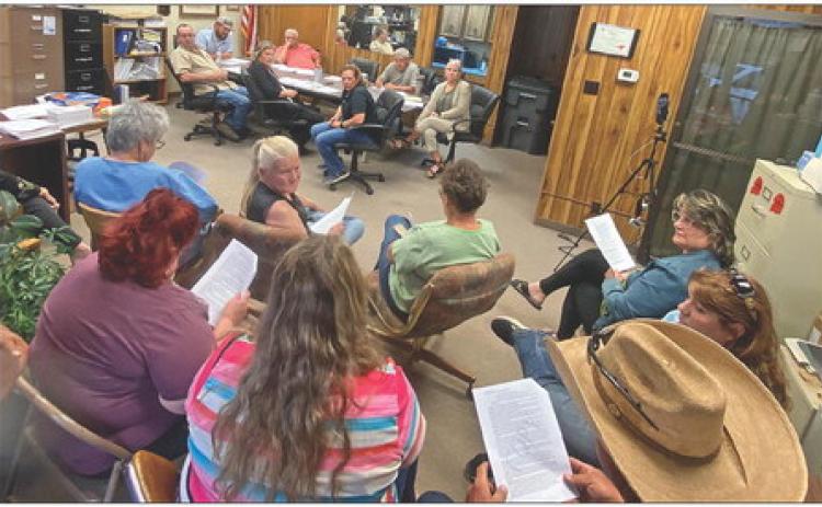 Rotan City Hall hosted a packed house when concerned livestock owners unexpectedly came to speak at a special called meeting last week, where the council was set to adopt new ordinances that could restrict the number of animals allowed in the city limits.
