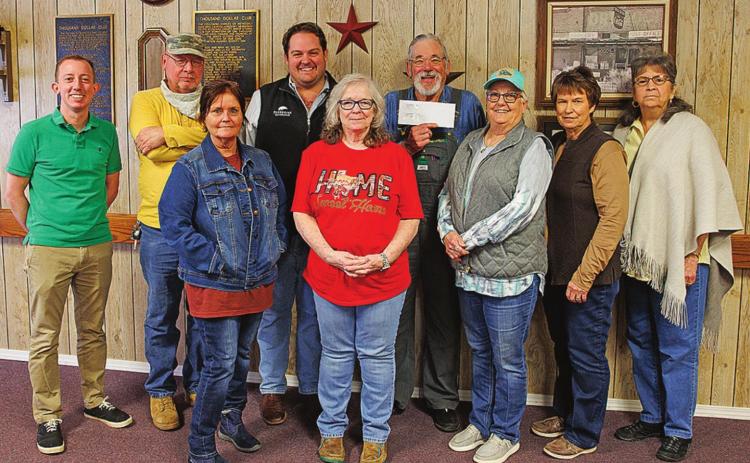 The Stonewall County Senior Citizen Board along with Stonewall County Attorney Riley Branch and Peregrin Petroleum representative, Reed Young