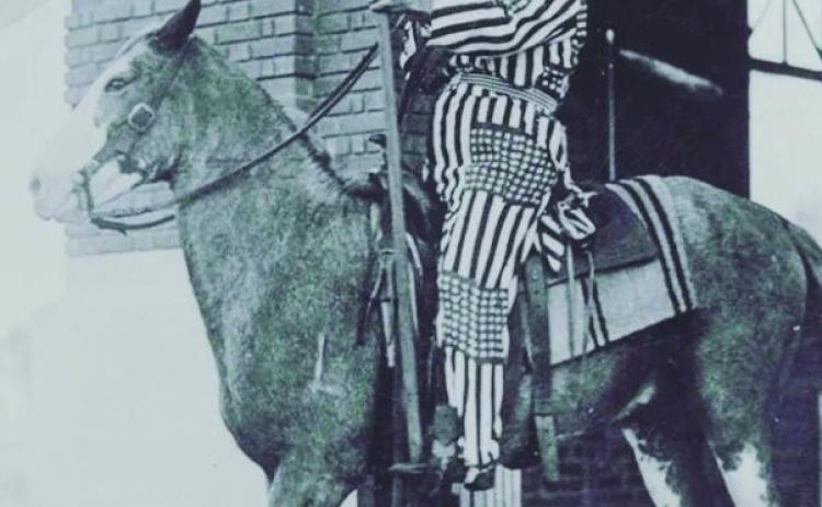 R.L. Penick, early Stamford mayor and often called the “Father of Stamford,” rides out of Stamford City Hall’s fire station in a magnificent early scene of local boosterism .