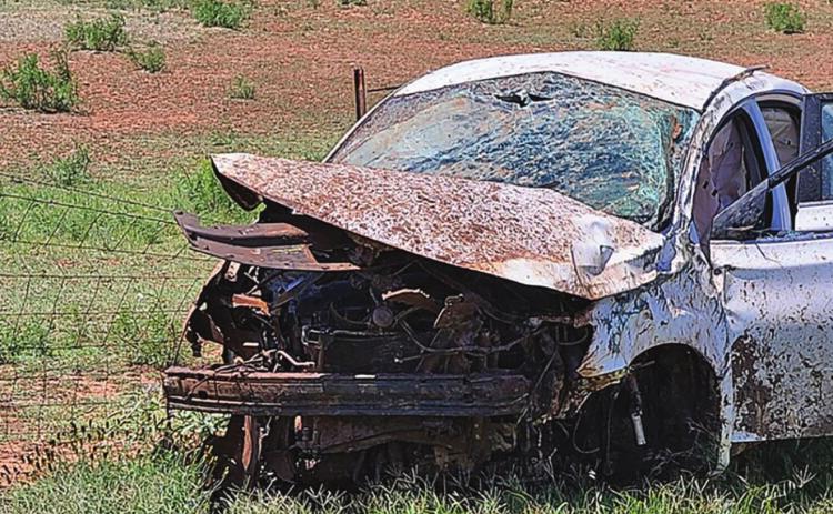High speed chase ends in crash west of Roby