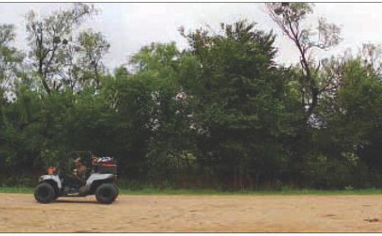 This appears to be a picture of David Loving operating the ATV he was driving when he was arrested on Monday in Sweetwater. Authorities are looking for the owner of the vehicle, and citizens with information are encouraged to contact the Fisher County Sheriff's Department. PHOTO PROVIDED BY THE FC SHERIFF