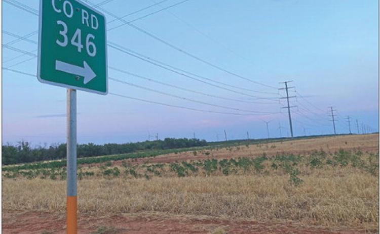 Infamous County Road 346 located just as the pavement ends in the Northwest corner of Fisher County is still center of controversy for Commissioner Preston Martin who's lawsuit against the county is still unresolved. (PHOTO BY JEFF HURT)