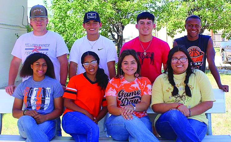 King Nominees (L to R) Michael Moffett, Jaxon Warren, Juan Garza and Jordan Daniel Queen Nominees (L to R) Sierra Williams, Anna Daniels, Karlye Perales and April Polvadera