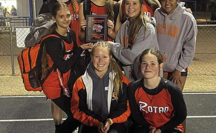 Lady Hammer Track brings home1st place at Greyhound Relays