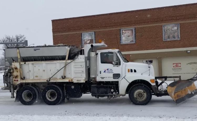 TxDOT crews have stayed busy this week patrolling roads throughout the region. Snowplows hit the road again as fat snowflakes began falling through the 18-degree air on Tuesday afternoon.