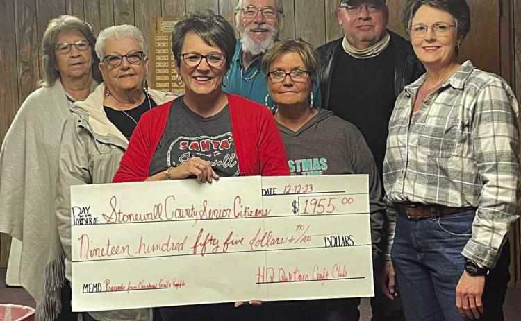 Aspermont merchants donate to county Senior Citizen Center