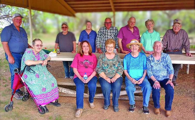 Fisher County Historical Commission Field Trip Attendees: (Standing) Jeff Posey, Wayne &amp; Doris Robertson, Don Weems, Jerry Fry, Dot Harris, Bobby Gruben (sitting) Bettie Fry, Kim Melton, Frances Pilsner, Zenita Gardner and Mary Lou Rowland. Roenna Thomas not shown.
