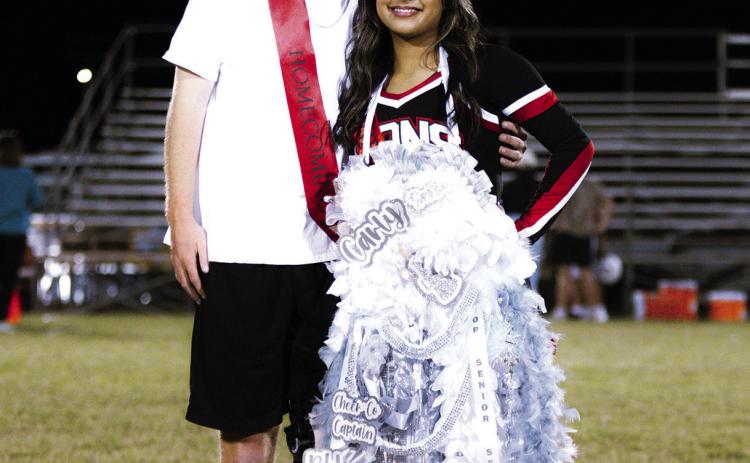 Brady McClure &amp; Carly Jimenez were crowned last Friday night during Roby CISD Mum Night's halftime show. PHOTO BY MARK MARTINEZ