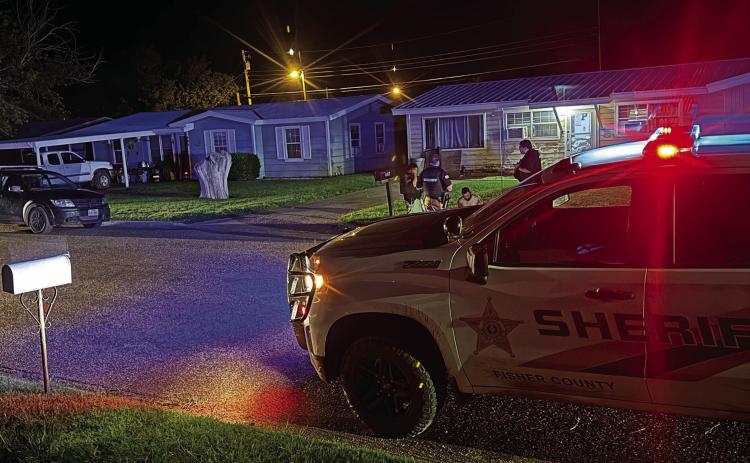 Fisher County Deputies investigate the events that led to shots being fired at a Rotan residence late Saturday night.