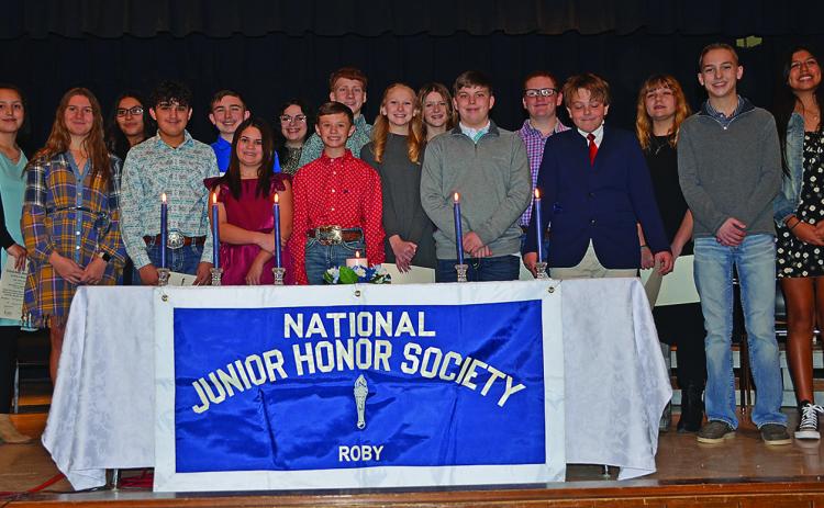 Roby CISD National Junior Honor Society inducts new members for 2023